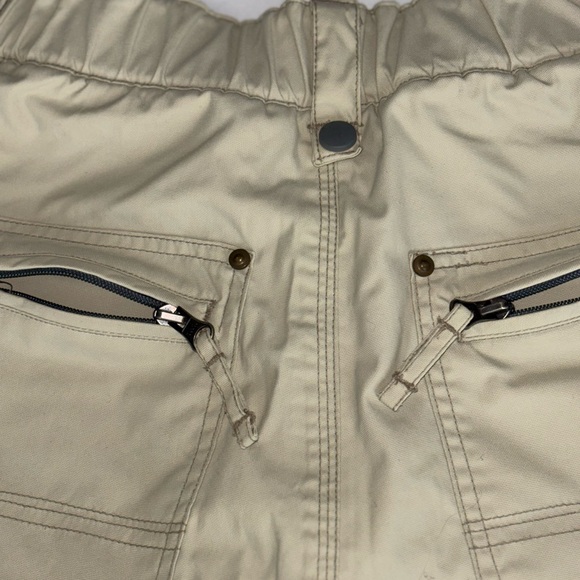 RIDE SNOWBOARD PANTS WATERPROOF KHAKI TAPERED SEAMS ADJUSTABLE WAIST SZ WOMEN M - Picture 15 of 16